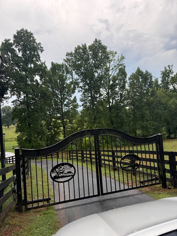 Gate at the rental house the B2 team used for the Road Atlanta weekend