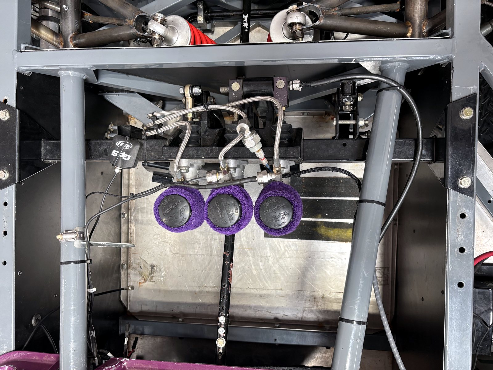 Adjustable pedal rack in a B2 Motorsports Spec Racer Ford SRF3