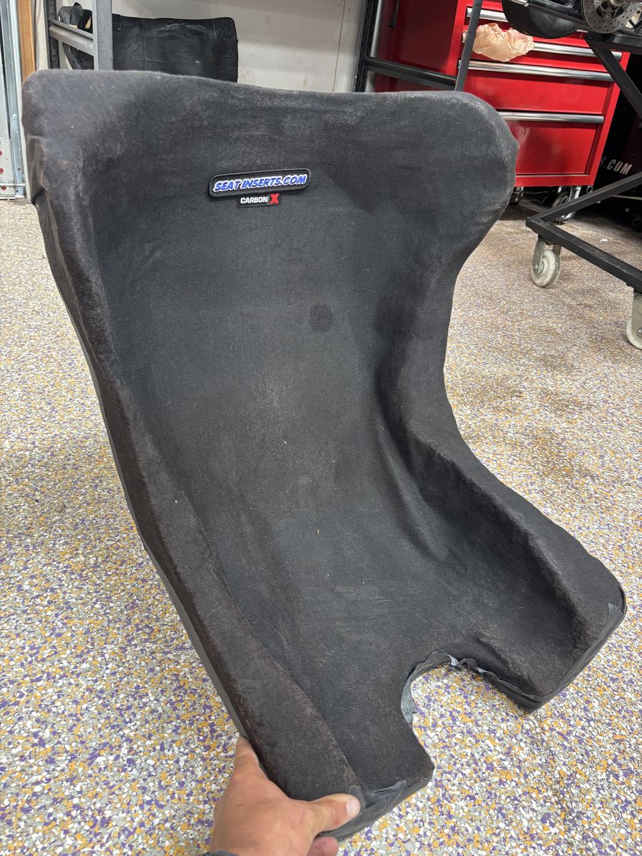 Finished seatinserts.com custom seat insert, molded to the driver