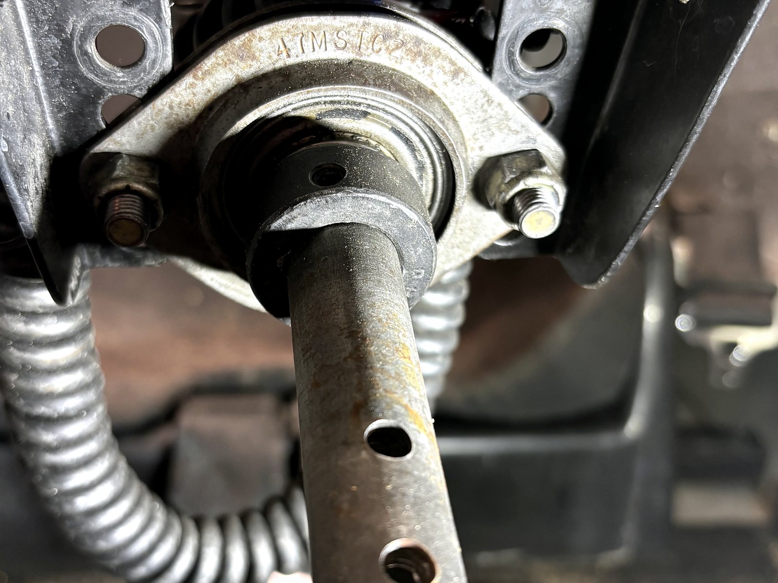 Adjustable steering column in a B2 Motorsports Spec Racer Ford SRF3